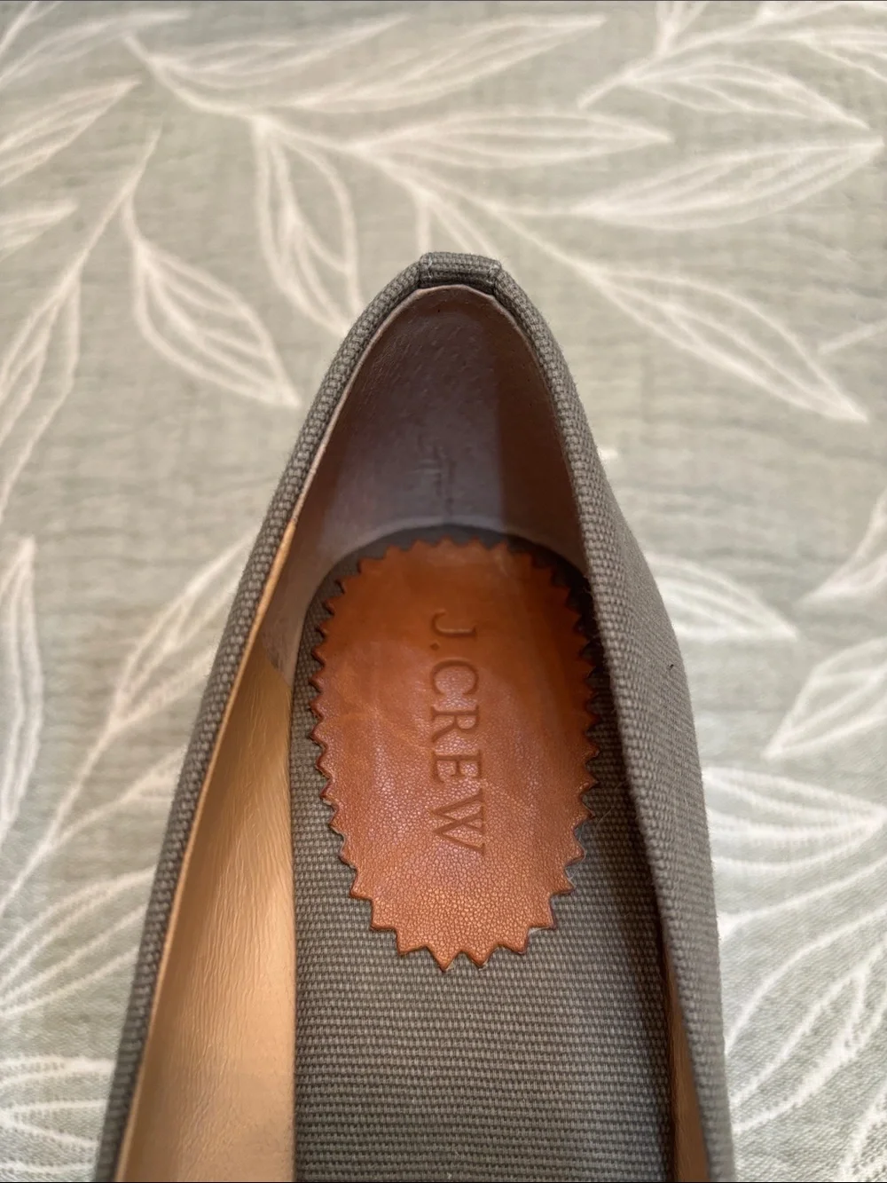 J. Crew Canvas Espadrille Wedges Sage Green- Lightly Used